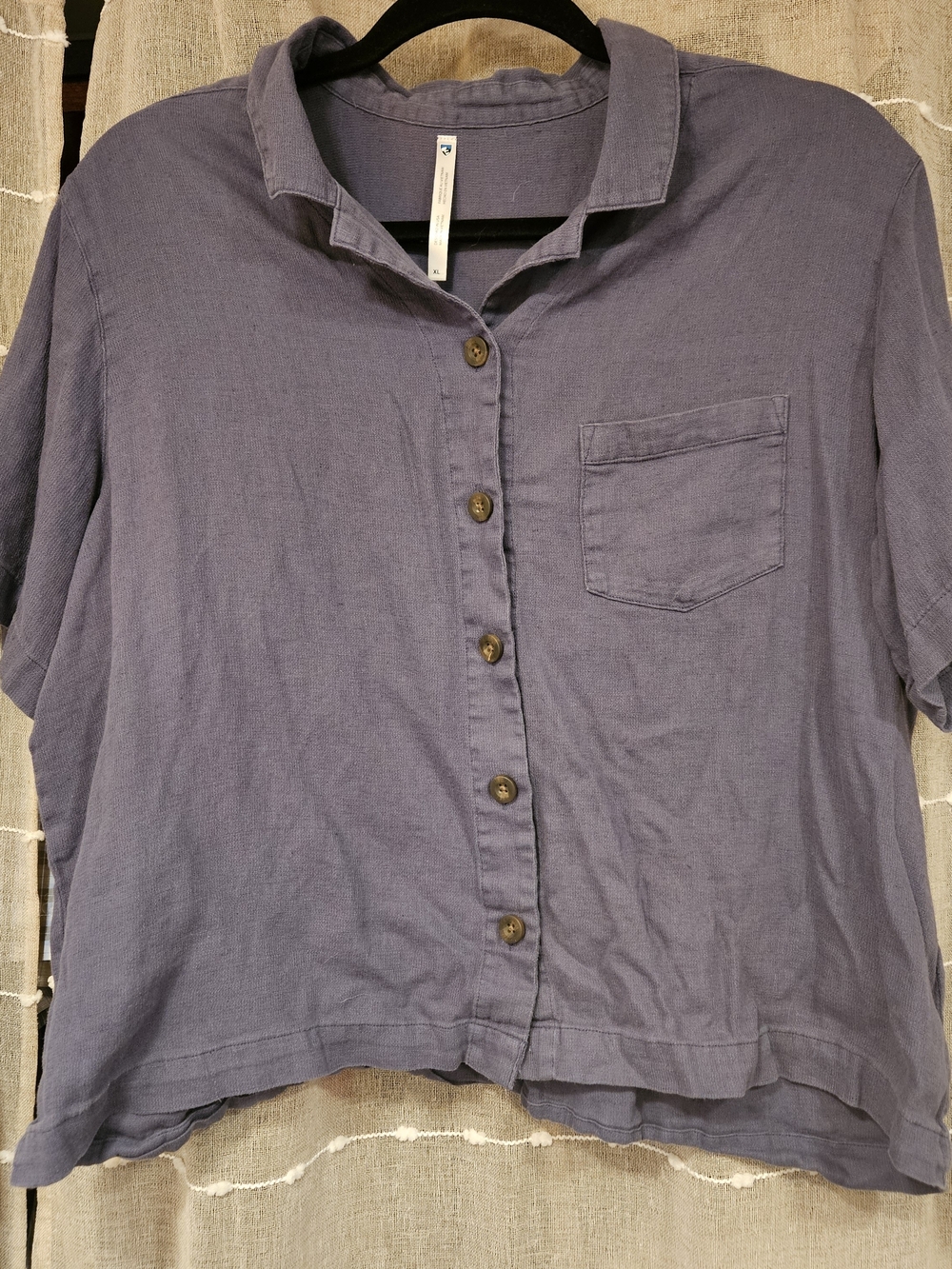 Kuhl Lavender-Blue Short Sleeve Button Down Shirt
